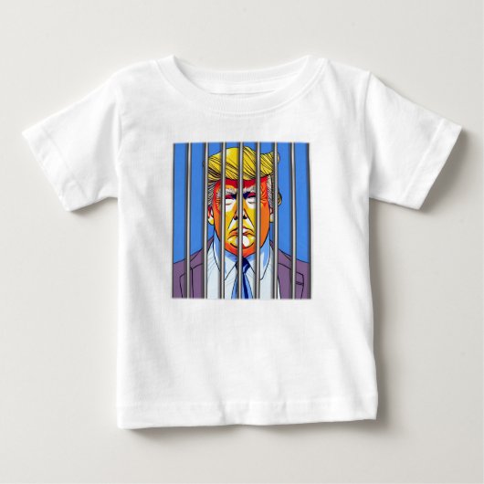 Pour Bébé Trump en prison Baby Fine Jersey T-Shirt (Devant)