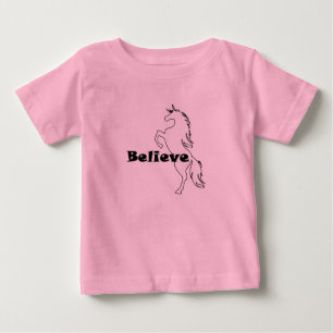 Pour Bébé Unicorn Believe Design - Baby Fine Jersey T-Shirt