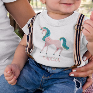 Pour Bébé Unicorn cute kids girls baby T-Shirt