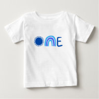 Unique One Watercolor 1er Anniversaire T-shirt béb