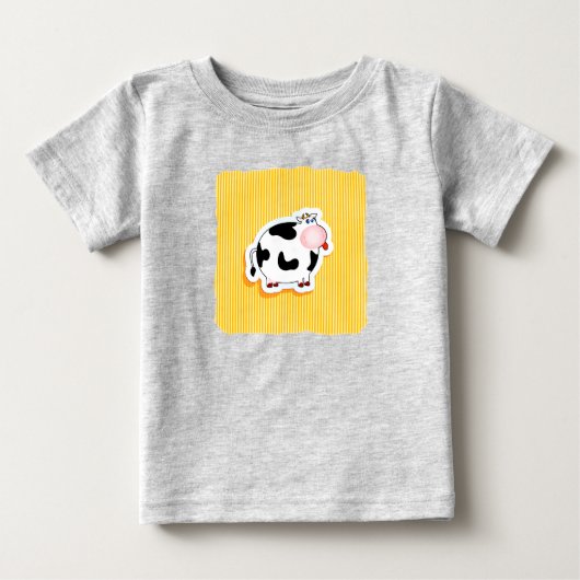 Pour Bébé Vache drôle, t-shirt (Devant)