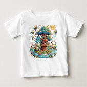Pour Bébé Whimsical Dragon Treehouse Fantasy Kids T-Shirt (Devant)