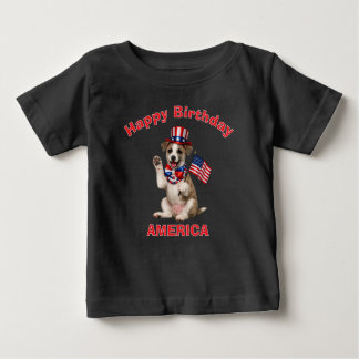 Pour Bébé Whippet Puppy (2i) Patriotic Kid T-Shirt