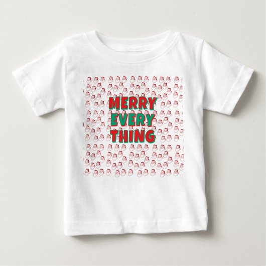 Pour Bébé White cool T-shirt with santa (Devant)