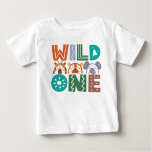 Pour Bébé Wild One Jungle Thème 1er Birthday Baby T-Shirt