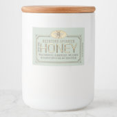 Pour Bocaux 2x3" Métallurgique Étiquette miel encadré 3D avec  (Devant)