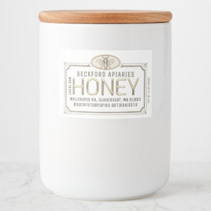 Pour Bocaux 2x3" Métallurgique Étiquette miel encadré 3D avec 