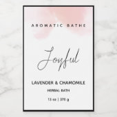 Pour Bocaux Aquarelle rose Élégant Étiquette de bain à base de (Étiquettes simples)