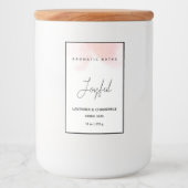 Pour Bocaux Aquarelle rose Élégant Étiquette de bain à base de (Devant)