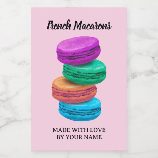 Pour Bocaux Biscuits de macaron français étiquette modèle (Étiquettes simples)
