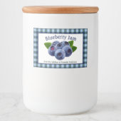 Pour Bocaux Blueberry Jam Plaid H Étiquette alimentaire (Devant)