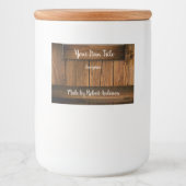 Pour Bocaux Bois rustique Votre article Étiquette produit 3"x2 (Devant)