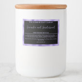 Pour Bocaux Boite à savon noir et violet imperméable étiquette (Devant)