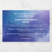 Pour Bocaux Boîtier à savon bleu et violet étiquette (Étiquettes simples)