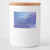 Pour Bocaux Boîtier à savon bleu et violet étiquette (Devant)