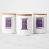 Pour Bocaux Boîtier de luxe violet Étiquette Gold Frame (Bouteilles)