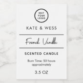 Pour Bocaux Bougie minimale étiquette blanche (Étiquettes simples)