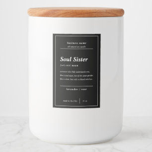 Pour Bocaux Bougie produit Soul soeur Étiquette personnalisé