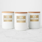 Pour Bocaux Chandelle cire d'abeille Étiquette Heraldique Bee (Bouteilles)