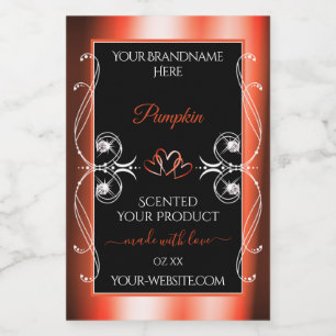 Pour Bocaux Chimmery Orange rouge noir produit Étiquette ornem
