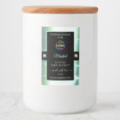 Pour Bocaux Classy Black brillant Ice Blue Logo Étiquette prod (Devant)