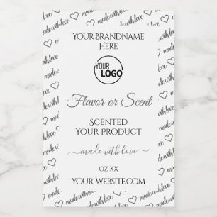 Pour Bocaux Cloud blanc et gris Étiquette de produits avec log