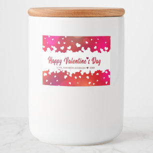 Pour Bocaux Coeurs Heureuses Saintes-Valentin - Étiquette alim