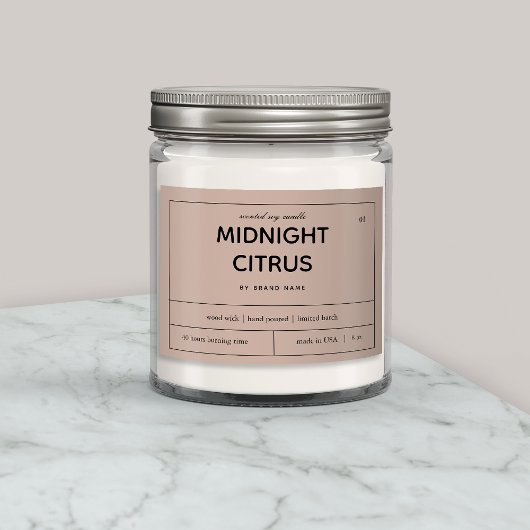 Pour Bocaux Conception Étiquette de produit de bougie