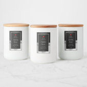 Pour Bocaux Conditionnement moderne Étiquette Noir et Argent (Bouteilles)