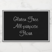 Pour Bocaux Conteneur alimentaire Étiquette gluten Libre Flour (Étiquettes simples)