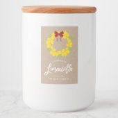 Pour Bocaux Couronne limoncello de Noël, étiquette (Devant)