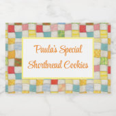 Pour Bocaux CRAZY QUILT 2"X3" Étiquette de contenants alimenta (Étiquettes simples)