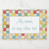 Pour Bocaux CRAZY QUILT 2"x3" Étiquette / Horizontal (Étiquettes simples)