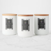 Pour Bocaux De Luxe Black Shiny Silver avec logo Étiquette pro (Bouteilles)