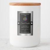 Pour Bocaux De Luxe Black Shiny Silver avec logo Étiquette pro (Devant)