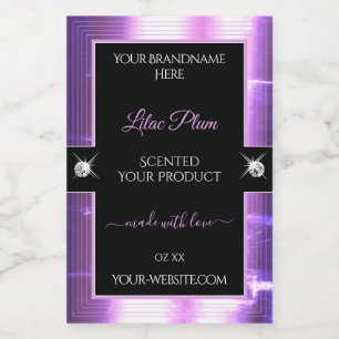 Pour Bocaux Deluxe Black Lilac brillant brillants Étiquette pr