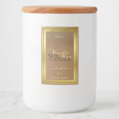 Pour Bocaux Elégant Beige Produit Emballage Étiquette Gold Fra (Devant)