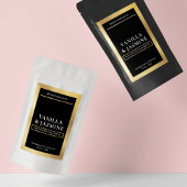 Pour Bocaux Elégant Black & Gold Packaging Wax Melts Étiquette