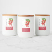Pour Bocaux Élégant Étiquette de confiture de fraises fait mai (Bouteilles)