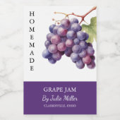 Pour Bocaux Élégant Étiquette de confiture de raisin fait mais (Étiquettes simples)