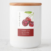 Pour Bocaux Élégant Étiquette maison de confiture de cerise (Devant)