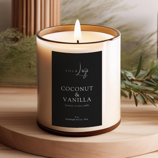 Pour Bocaux Élégant Logo moderne minimal Étiquette bougie