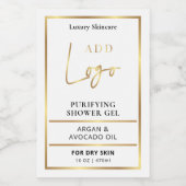 Pour Bocaux Élégant logo or 8 à 16 OZ Étiquette bouteille cosm (Étiquettes simples)