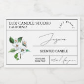 Pour Bocaux Élégant minimal Jasmine bougie Étiquette (Étiquettes simples)