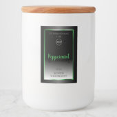 Pour Bocaux Élégant noir blanc Étiquette vert cadre Logo (Devant)