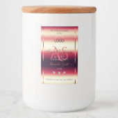 Pour Bocaux Élégant produit rouge Étiquette Diamants Initiales (Devant)