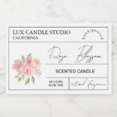 Pour Bocaux Élégant Rose minimal Étiquette à bougie Jar (Étiquettes simples)