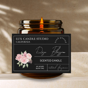 Pour Bocaux Élégant Rose minimal Étiquette à bougie Jar