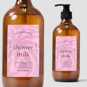 Pour Bocaux Élégant Shampooing rose pâle Étiquette étanche