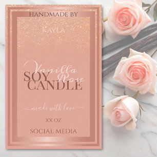 Pour Bocaux Emballage de produit rose glamour Étiquette Rose o